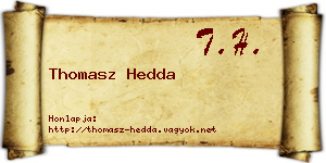 Thomasz Hedda névjegykártya